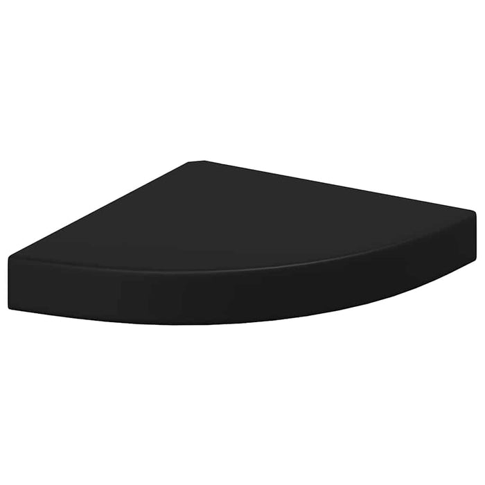 Raft de colț suspendat, negru, 25x25x3,8 cm, MDF - WALTI WALTI