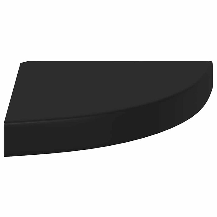 Rafturi colț de perete, 2 buc., negru, 25x25x3,8 cm, MDF - WALTI WALTI