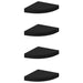Rafturi colțar suspendate, 4 buc., negru, 25x25x3,8 cm, MDF - WALTI WALTI