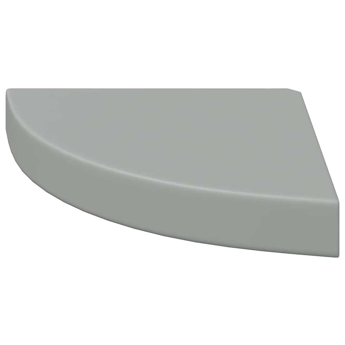 Raft de colț suspendat, gri, 25x25x3,8 cm, MDF - WALTI WALTI