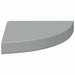Raft de colț suspendat, gri, 25x25x3,8 cm, MDF - WALTI WALTI