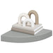 Rafturi colțar de perete, 2 buc., gri, 25 x 25 x 3,8 cm, MDF - WALTI WALTI