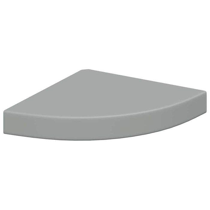 Rafturi colțar de perete, 2 buc., gri, 25 x 25 x 3,8 cm, MDF - WALTI WALTI