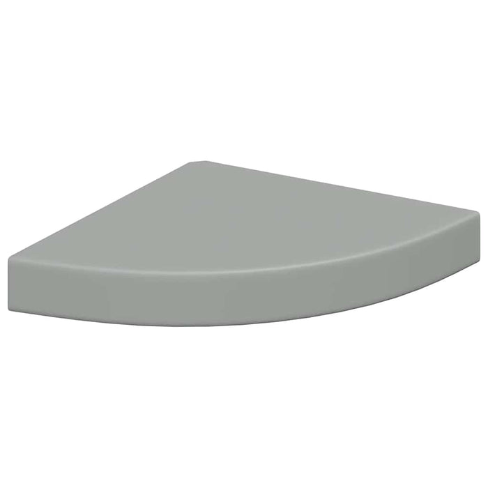 Rafturi colțar de perete, 4 buc., gri, 25 x 25 x 3,8 cm, MDF - WALTI WALTI