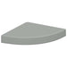 Rafturi colțar de perete, 4 buc., gri, 25 x 25 x 3,8 cm, MDF - WALTI WALTI