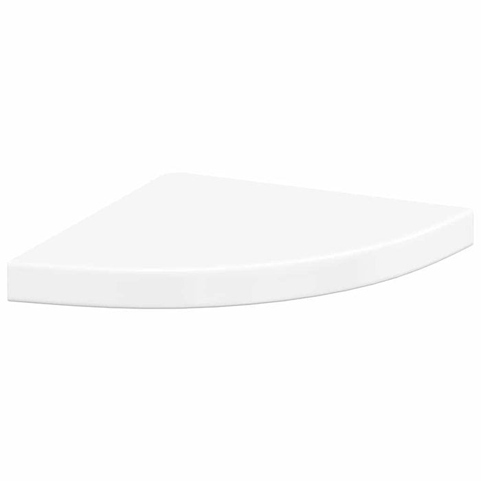 Raft colțar de perete, alb extralucios, 35x35x3,8 cm, MDF - WALTI WALTI