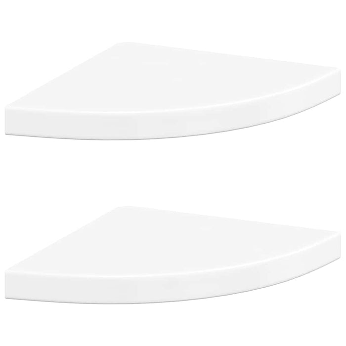 Rafturi de perete, 2 buc., alb extralucios, 35x35x3,8 cm, MDF - WALTI WALTI