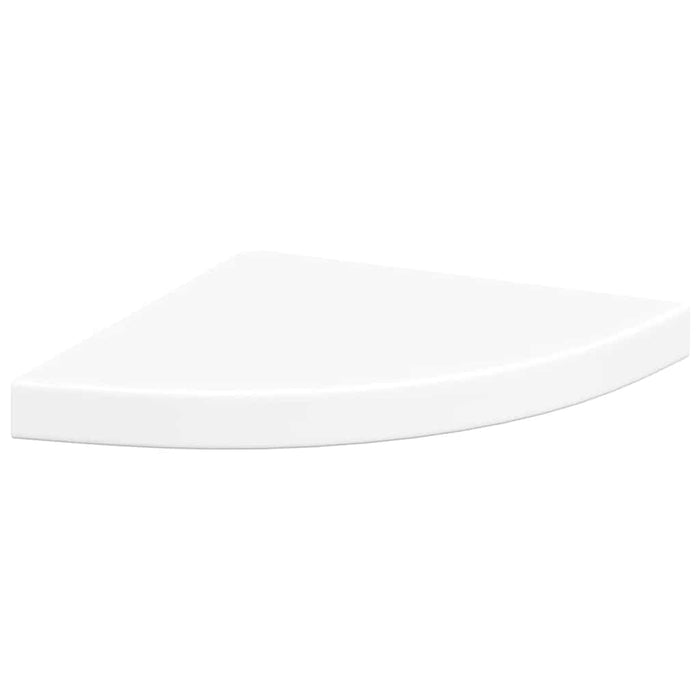 Rafturi colțar de perete, 4 buc., alb, 35 x 35 x 3,8 cm, MDF - WALTI WALTI