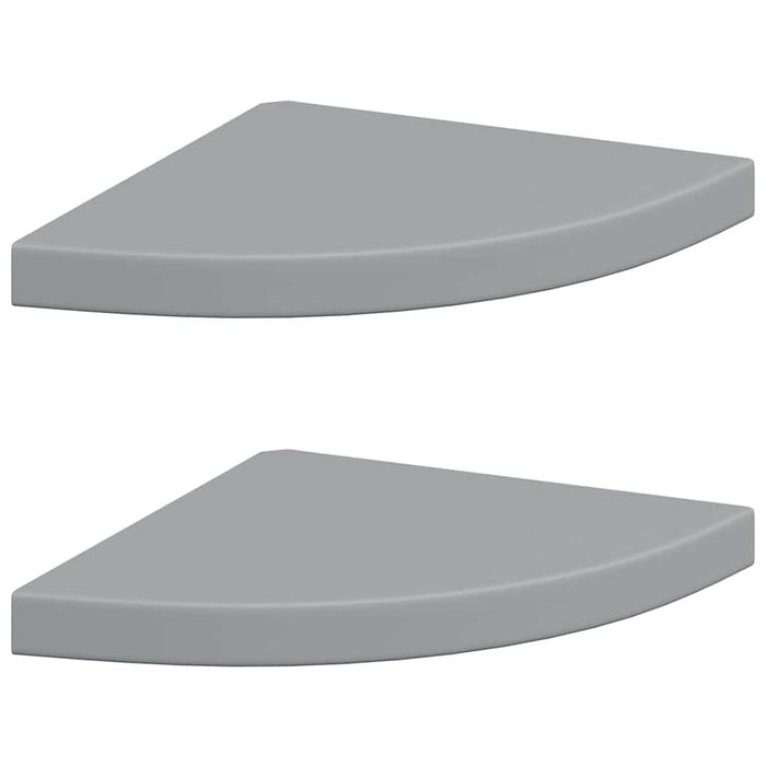 Rafturi colț de perete, 2 buc., gri, 35x35x3,8 cm, MDF - WALTI WALTI