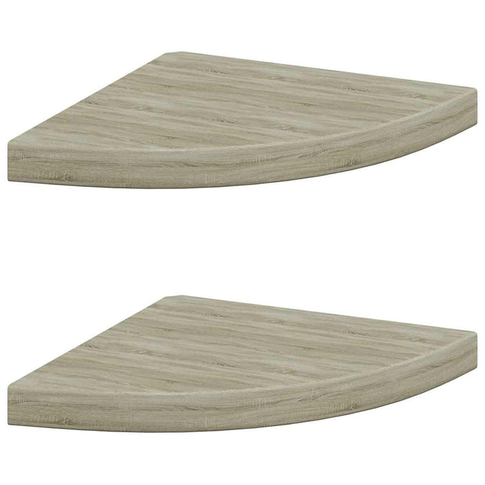 Rafturi colț de perete, 2 buc., stejar, 35x35x3,8 cm, MDF - WALTI WALTI