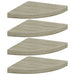 Rafturi colț suspendate, 4 buc., stejar, 35x35x3,8 cm, MDF - WALTI WALTI