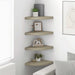 Rafturi colț suspendate, 4 buc., stejar, 35x35x3,8 cm, MDF - WALTI WALTI
