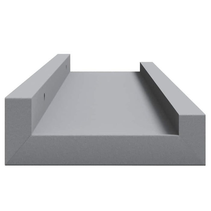 Rafturi rame foto cu bordură, 2 buc., gri, 40 x 9 x 3 cm, MDF - WALTI WALTI