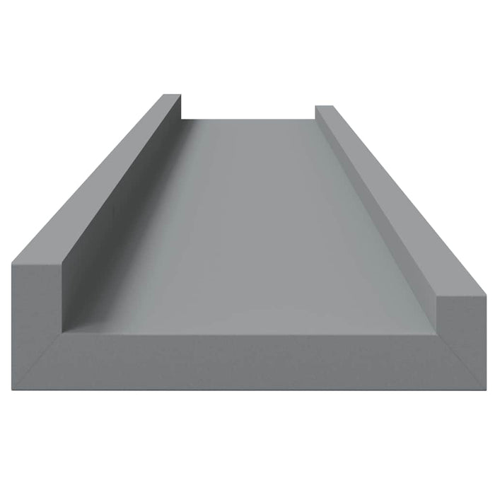 Rafturi rame foto cu bordură, 2 buc., gri, 80 x 9 x 3 cm, MDF - WALTI WALTI