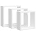 Rafturi cub de perete, 3 buc., alb, MDF - WALTI WALTI