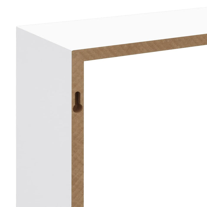 Rafturi cub de perete, 3 buc., alb, MDF - WALTI WALTI
