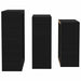 Rafturi cub de perete, 3 buc., negru, MDF - WALTI WALTI
