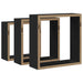 Rafturi cub de perete, 3 buc., negru, MDF - WALTI WALTI
