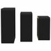 Rafturi de perete cub, 3 buc., negru, MDF - WALTI WALTI