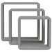Rafturi cub de perete, 3 buc., gri, MDF - WALTI WALTI