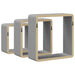Rafturi cub de perete, 3 buc., gri, MDF - WALTI WALTI