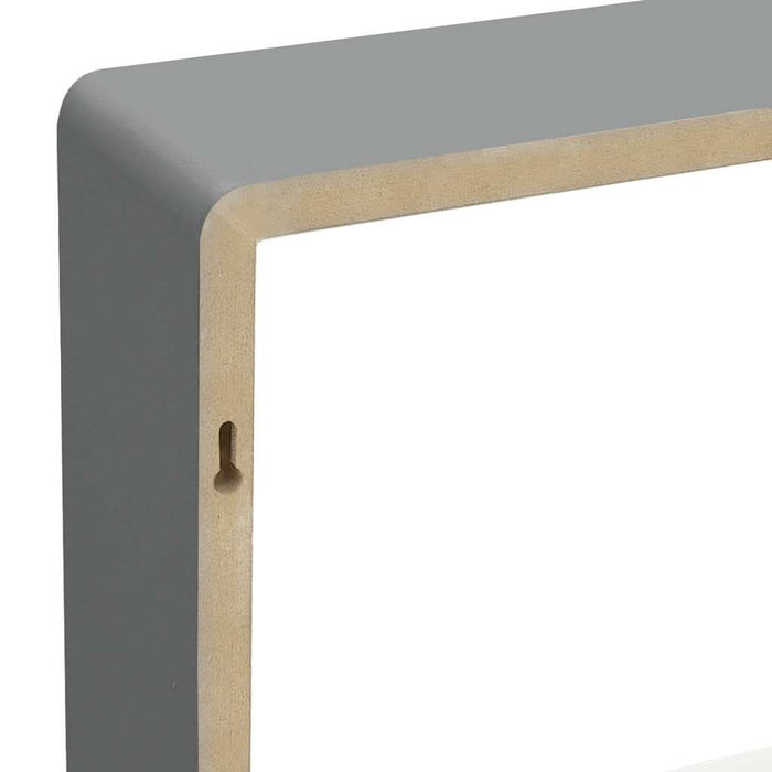 Rafturi cub de perete, 3 buc., gri, MDF - WALTI WALTI