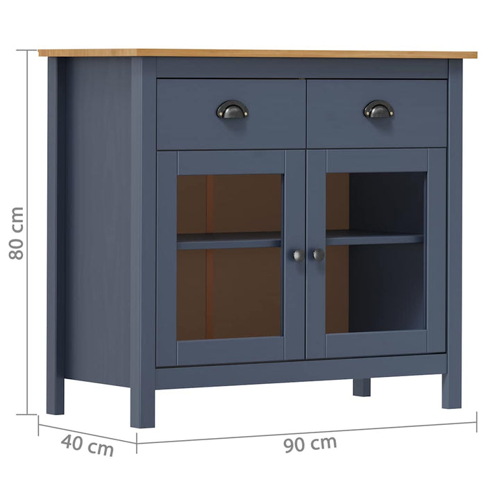 Dulap înalt Hill, gri, 90x40x180 cm, lemn masiv de pin WALTI