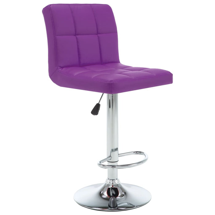 Scaune de bar, 2 buc., violet, piele ecologică WALTI