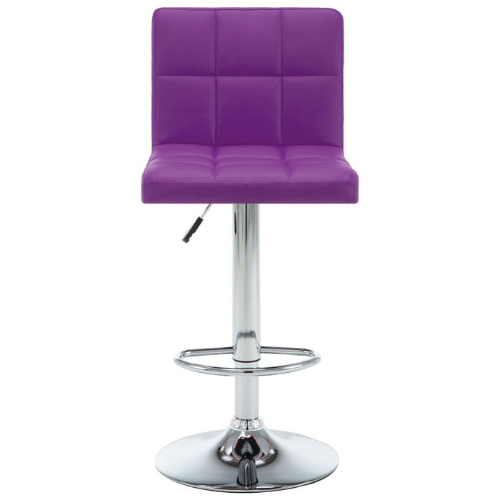 Scaune de bar, 2 buc., violet, piele ecologică WALTI