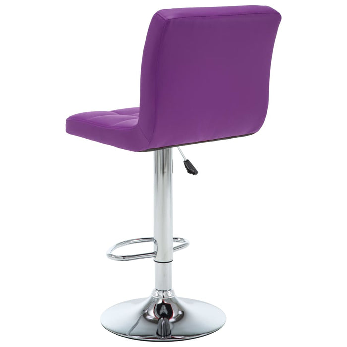 Scaune de bar, 2 buc., violet, piele ecologică WALTI