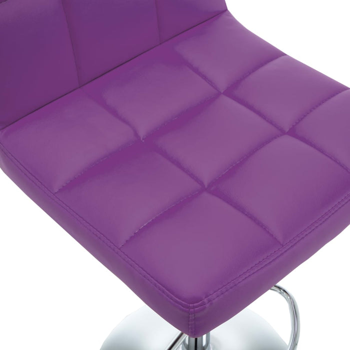 Scaune de bar, 2 buc., violet, piele ecologică WALTI