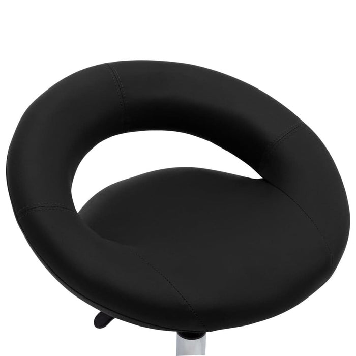 Scaun de lucru pivotant, negru, piele ecologică - WALTI WALTI
