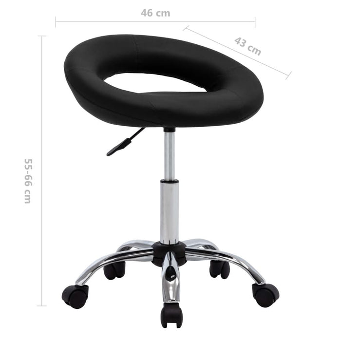 Scaun de lucru pivotant, negru, piele ecologică - WALTI WALTI