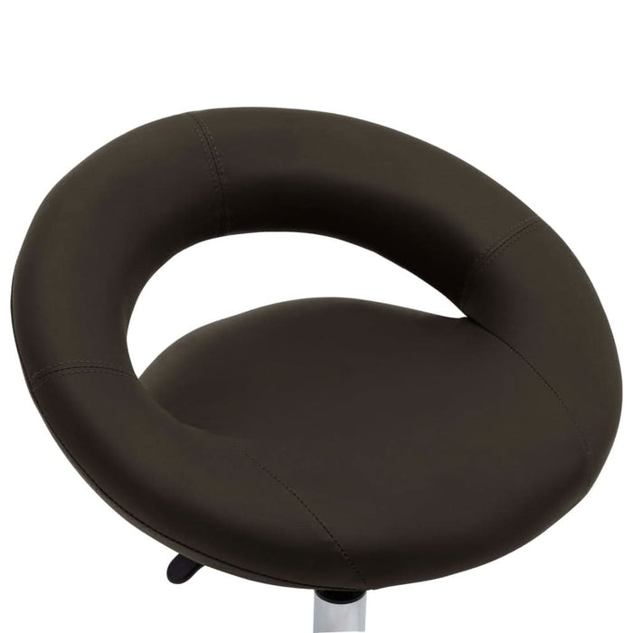 Scaun de lucru pivotant, maro, piele ecologică - WALTI WALTI
