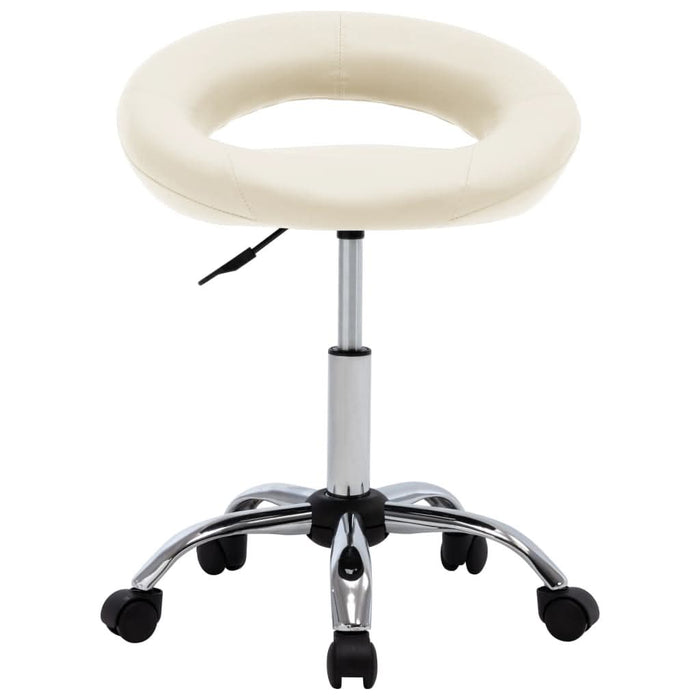 Scaun de lucru pivotant, crem, piele ecologică - WALTI WALTI