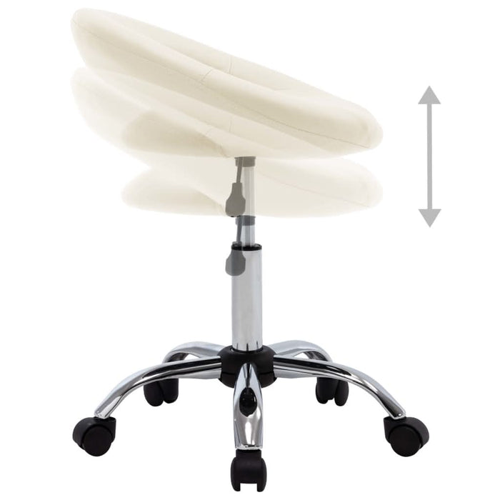 Scaun de lucru pivotant, crem, piele ecologică - WALTI WALTI