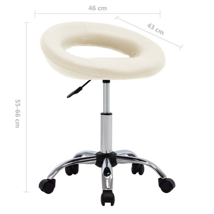 Scaun de lucru pivotant, crem, piele ecologică - WALTI WALTI