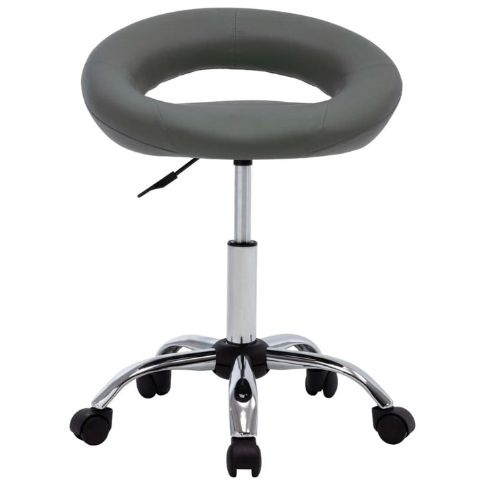 Scaun de lucru pivotant, gri, piele ecologică - WALTI WALTI