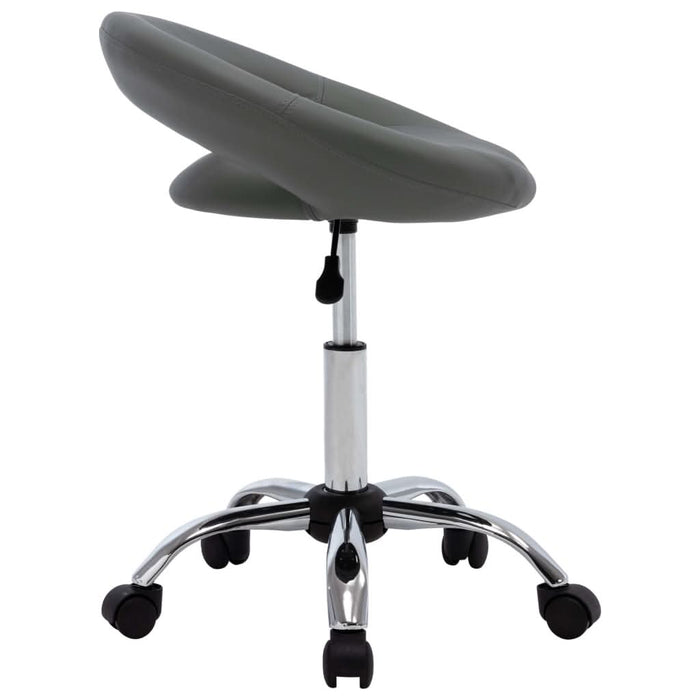 Scaun de lucru pivotant, gri, piele ecologică - WALTI WALTI