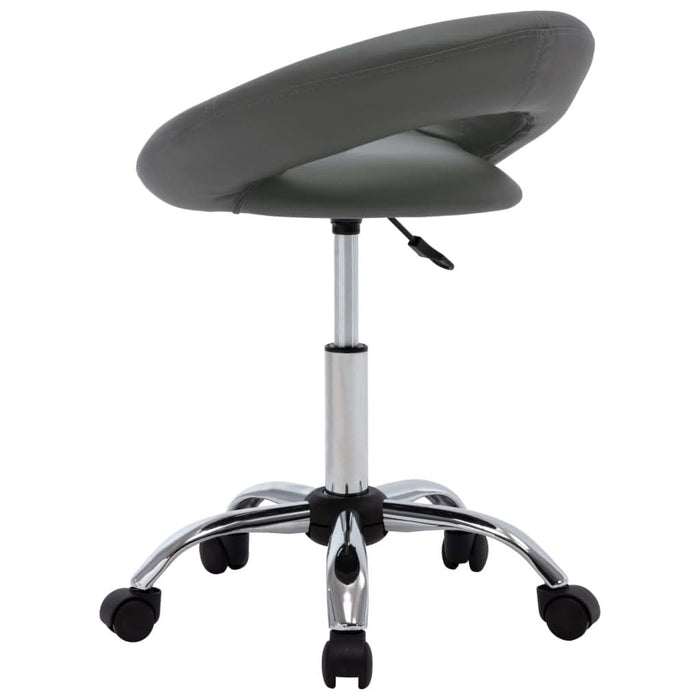 Scaun de lucru pivotant, gri, piele ecologică - WALTI WALTI