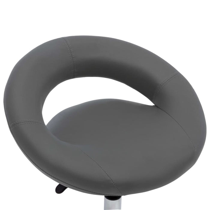 Scaun de lucru pivotant, gri, piele ecologică - WALTI WALTI