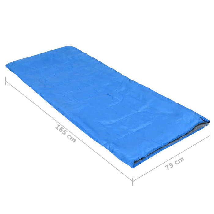 Sac de dormit ușor pentru copii, tip plic, albastru, 670g, 15°C WALTI