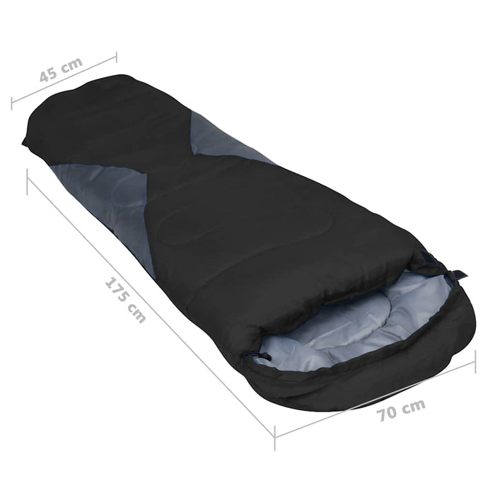 Sac de dormit ușor pentru copii tip mumie, negru, 670 g, 10°C WALTI