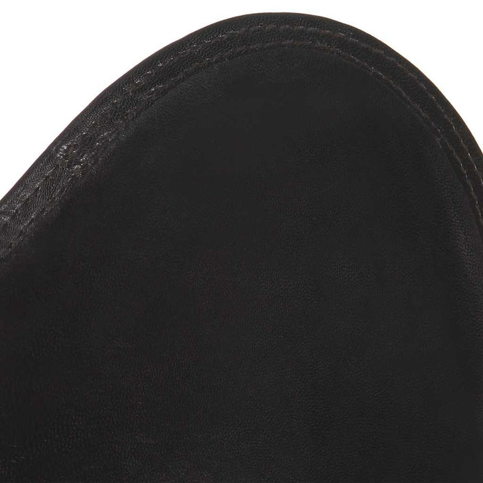 Scaun pliabil tip fluture, negru, piele naturală WALTI