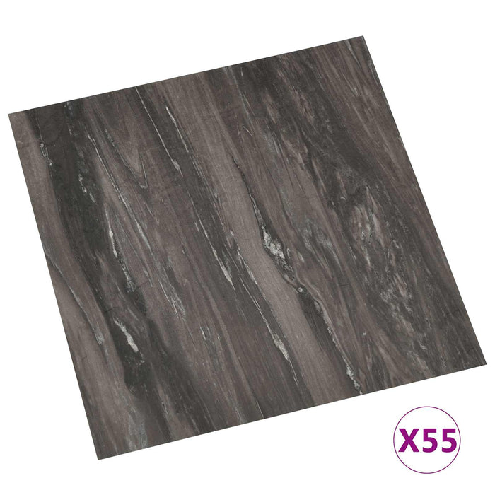 Plăci de Pardoseală 55 pcs Gri închis 5,11 m² PVC - WALTI WALTI
