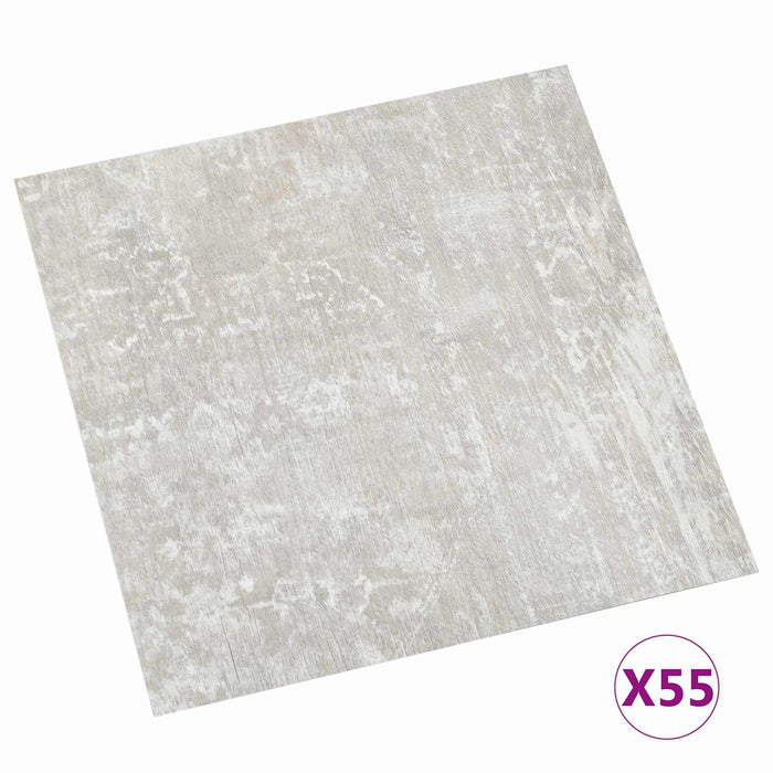 Plăci de Pardoseală 55 pcs Gri deschis 5,11 m² PVC - WALTI WALTI
