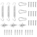 Set de accesorii parasolar, 9 piese, oțel inoxidabil - WALTI WALTI