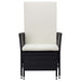 Set mobilier de grădină cu perne, 2 piese, negru, poliratan - WALTI WALTI