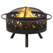 Vatră de foc rustică, cu vătrai, 76 cm, oțel, XXL - WALTI WALTI
