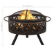 Vatră de foc rustică, cu vătrai, 76 cm, oțel, XXL - WALTI WALTI